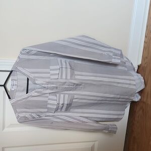 ZC&GF Women's casual Long Sleeve V-Neck Button Down Shirt Medium gray